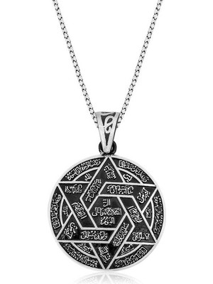 Bazarhane Gümüş Ismi Azam Duası Kolye