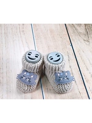 Bebek Triko Patik Koyu Gri