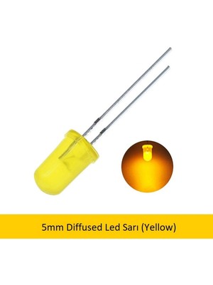 China 5mm LED Sarı Diyot Diffused 1 Adet