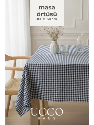 Ucco Pötikareli Masa Örtüsü 160X160 Cm, Sofra Bezi, Piknik Örtüsü