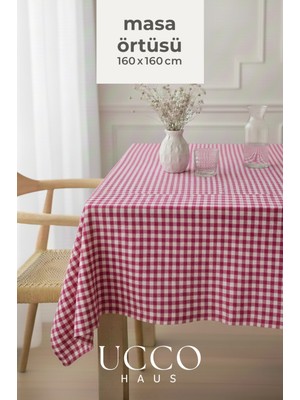 Ucco Pötikareli Masa Örtüsü 160X160 Cm, Sofra Bezi, Piknik Örtüsü
