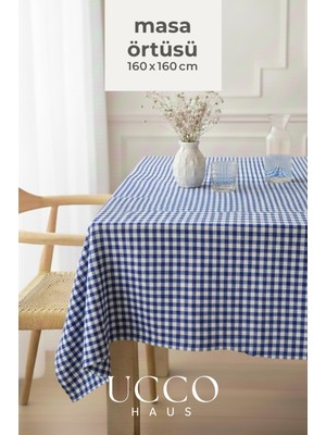 Ucco Pötikareli Masa Örtüsü 160X160 Cm, Sofra Bezi, Piknik Örtüsü