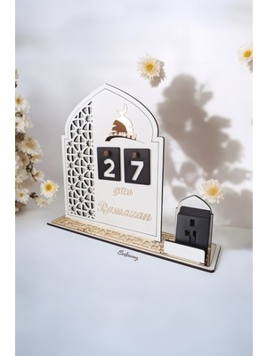 Allians Ahşap Dekoratif Ramazan Takvimi ve Imsakiye, Şık ve Kullanışlı Tasarım