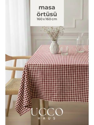 Ucco Pötikareli Masa Örtüsü 160X160 Cm, Sofra Bezi, Piknik Örtüsü
