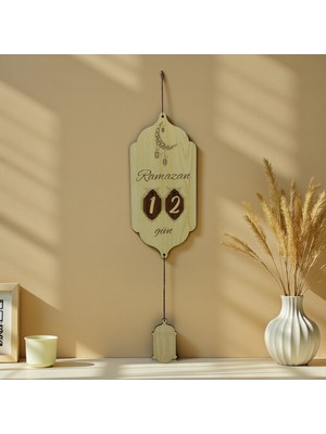 Allians Ahşap Ramazan Takvimi, Duvara Asılabilir, 11X25 Cm, Şık ve Pratik Tasarım