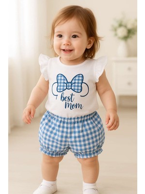 Baby Kız Bebek Şort Mavi