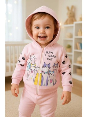 Minitix Kız Bebek Kedili 3 Lü Takım