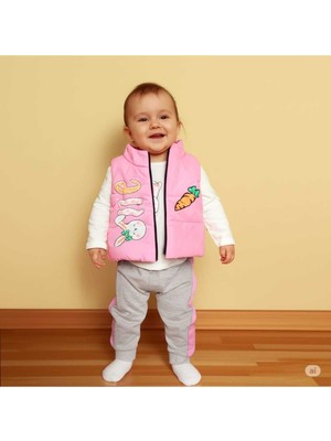 Minitix Kız Bebek Şişme Mont Mevsimlik Takım