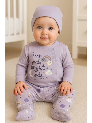 Babycan Kız Bebek Gökküşagı Takım Lila