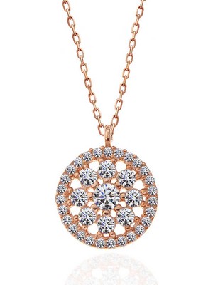 Bazarhane ​gümüş Rose Çiçek Kadın Kolye