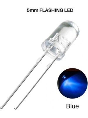 China Flaşörlü LED Mavi 2 Bacaklı 5mm
