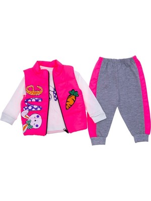 Minitix Kız Bebek Şişme Mont Mevsimlik Takım