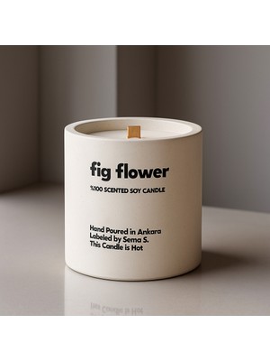 Basement : Fig Flower : Modern Beyaz Beton Mum (Incir, Toz, Ylang Ylang)