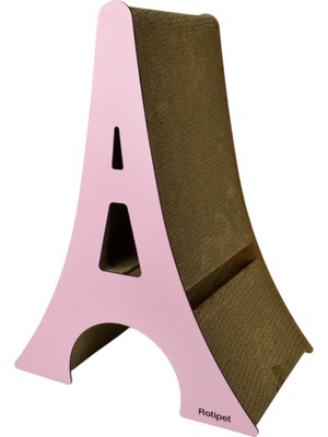 Özbience Şeker Pembe Paris Karton Kedi Tırmalama, 64X25X44 cm