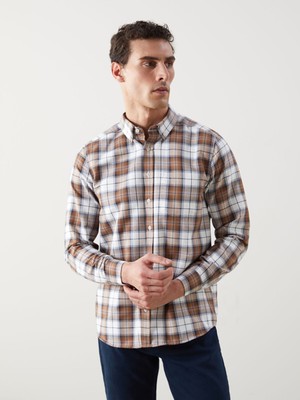 Lc Waikiki Yeni Sezon Regular Fit Uzun Kollu Ekose Gabardin Erkek Gömlek