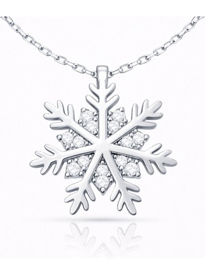 Bazarhane Gümüş Kar Tanesi Kadın Kolye