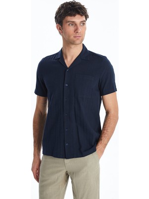 Lc Waikiki Yeni Sezon Regular Fit Kısa Kollu Keten Karışımlı Erkek Gömlek
