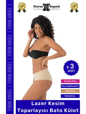 #batokülot Karın Basen Toparlayıcı Kaymaz Iz Yapmaz Lazer Kesim Toparlayıcı Bato Külot - 3 Adet