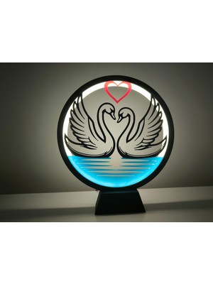 TriVox3D Sevimli ve Romantik Başucu Gece Lambası LED Işıklı Figür (Prize Takılarak Çalışır)