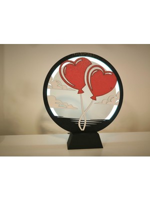 TriVox3D Sevimli ve Romantik Başucu Gece Lambası LED Işıklı Figür (Prize Takılarak Çalışır)