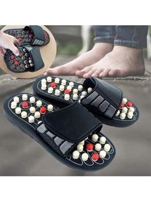 Allians Konforlu Ayak Masajı Akupunktur Terliği 42-43 Numara Beyaz-Gri