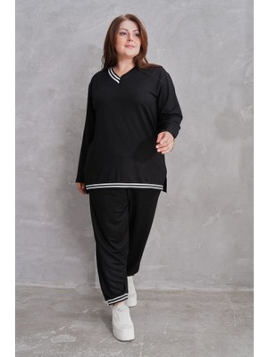 Nova Epoxy Art Kadın Yeni Sezon Uzun Kollu Ribana Detay Ikili Takım