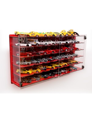 Good Sign Pleksi Kapak 48 Araçlık 1/64 Hotwheels, Matchbox Uyumlu Hobi Oyuncak Araba Rafı Koleksiyon Model Araba Garajı