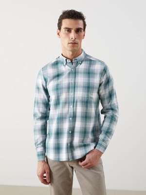 Lc Waikiki Yeni Sezon Regular Fit Uzun Kollu Ekose Gabardin Erkek Gömlek