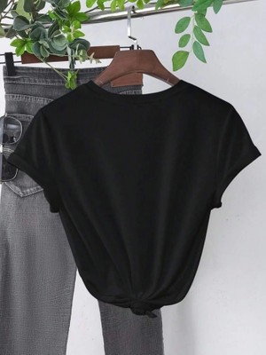 Nova Epoxy Art Baskılı T-Shirt - Siyah