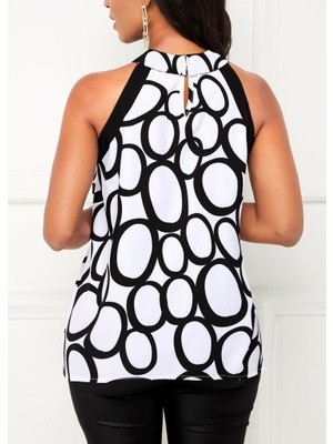 Nova Epoxy Art Kadın Reglan Kol Daire Yaka Desenli Asimetrik Süprem Bluz