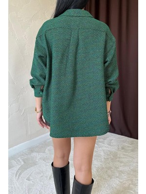 Nova Epoxy Art Yeşil Işıltılı Gömlek