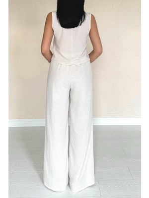 Nova Epoxy Art Bej Önü Fiyonklu Keten Takım