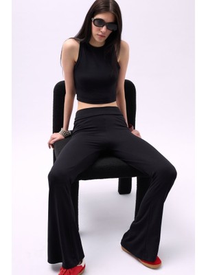 Nova Epoxy Art Ispanyol Paça Yüksek Bel Tayt