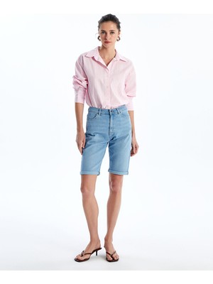 Lc Waikiki Yeni Sezon Bermuda Fit Kadın Jean Şort