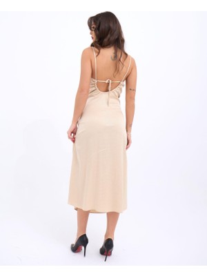 Nova Epoxy Art 6840 Elbise-Bej