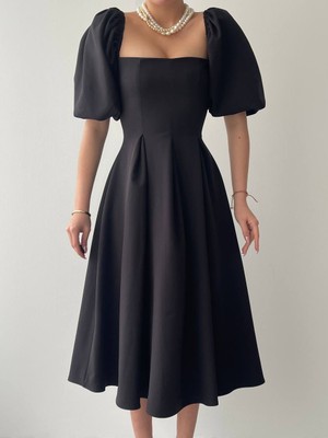 Nova Epoxy Art Benjamin Çan Etekli Midi Boy Elbise