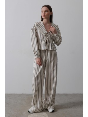 Nova Epoxy Art Bebe Yakalı Önü Bağlamalı Takım - Natür