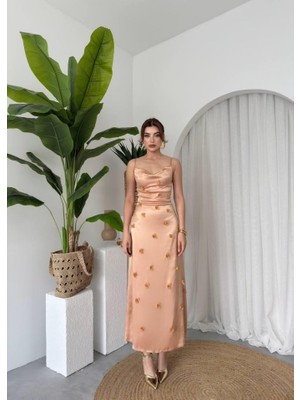 Nova Epoxy Art Dora Çiçek Detaylı Elbise