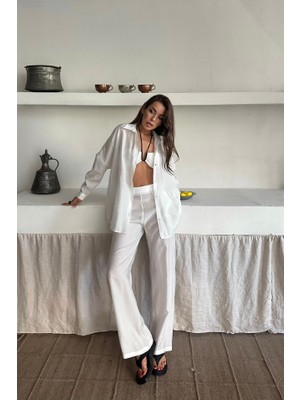 Nova Epoxy Art Gömlek - Pantolon Takım - Beyaz