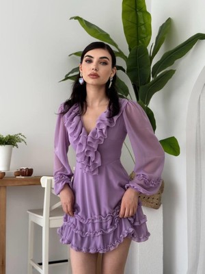 Nova Epoxy Art Osıes Fırfırlı Elbise