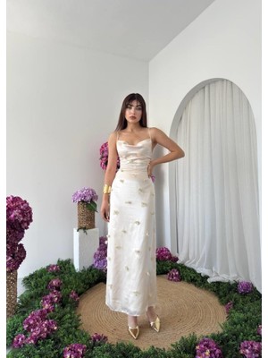 Nova Epoxy Art Dora Çiçek Detaylı Elbise