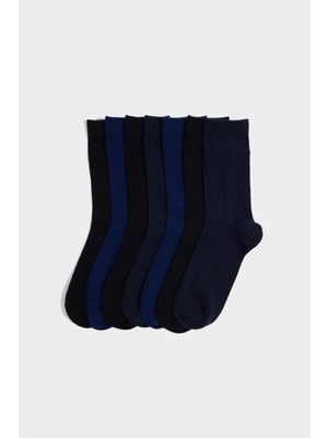 DeFacto Erkek 7'li Pamuklu Uzun Çorap E5984AXNS