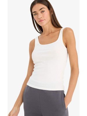 DeFacto Slim Fit Basic Fitilli Kaşkorse Atlet E5540AX26SP