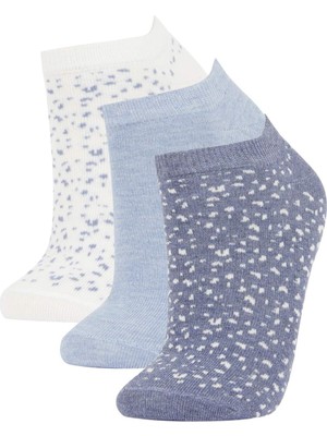 DeFacto Kadın Hayvan Desenli 3'lü Pamuklu Patik Çorap Z7536AZNS