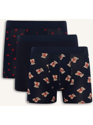 DeFacto Regular Fit Kalpli Ayıcıklı 3'lü Boxer G8180AX26SP