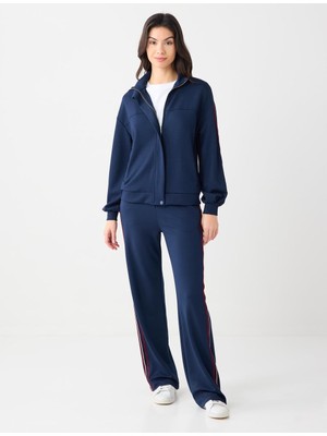 Jimmy Key Lacivert Modal Normal Bel Normal Paça Örme Pantolon