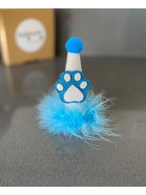 Özbience Sevimli Köpek ve Kedi Doğum Günü Parti Şapkası, Pati Desenli, Renkli