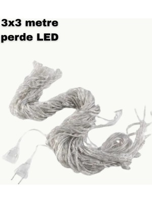 Twin Store 3x3 LED Işık Perdesi Şelale Model Iç Dış Mekân Dekorasyonu