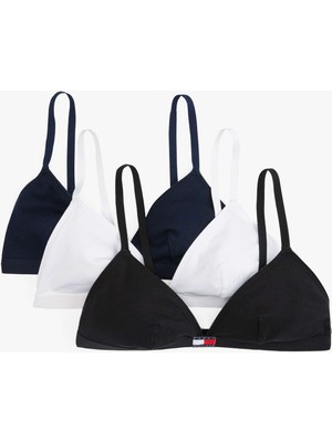 Tommy Hilfiger Kadın Beyaz Tommy Hilfiger 3 Pack Trıangle, 0ıe Beyaz Kadın Sütyen & Bralet