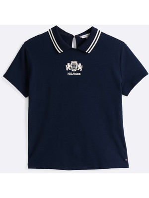 Tommy Hilfiger Kadın Lacivert Tommy Hilfiger Reg Varsıty C-Nk Pol, C1G Lacivert Kadın T-Shirt & Polo